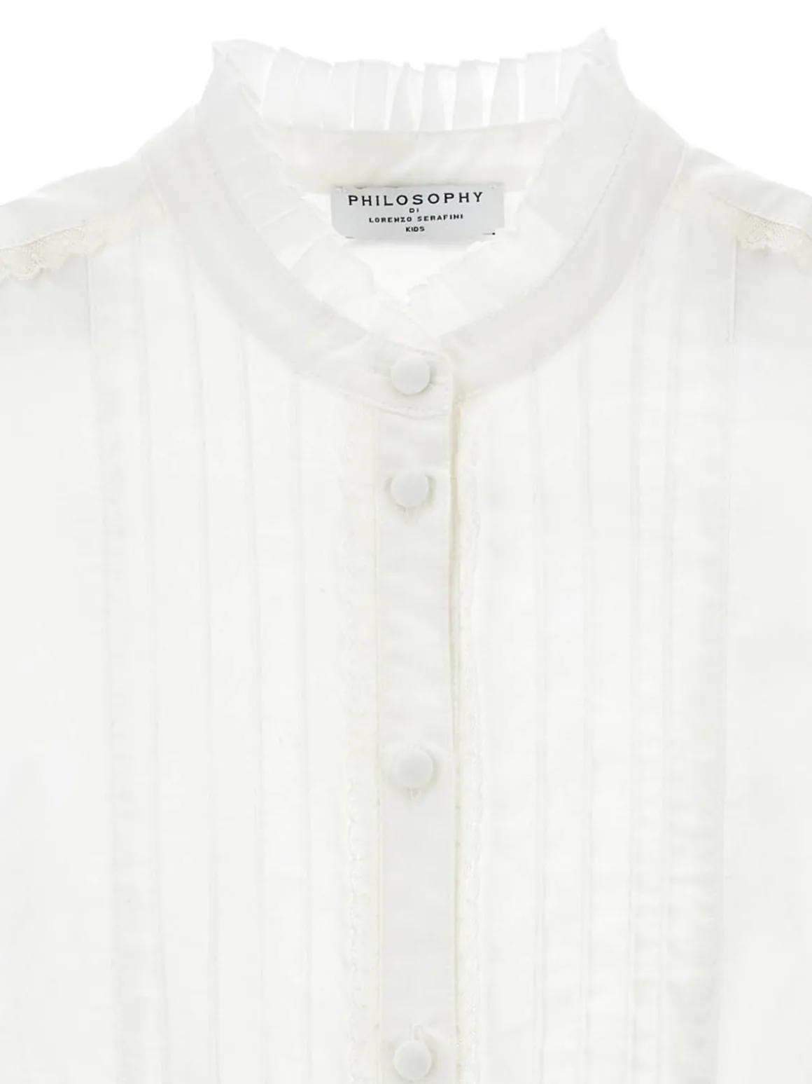 Camicia a maniche corte in cotone bianco