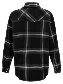 Camicia a quadri con monogramma