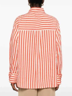 Camicia a strisce di miscela di cotone