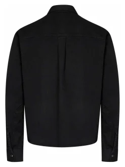 Camicia carpenter in denim nero