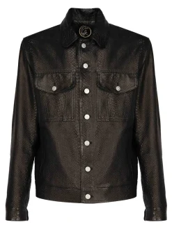 Camicia da giacca stampata da pitone