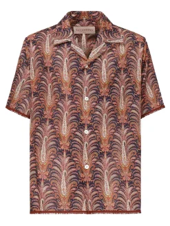 Camicia di cotone con stampa grafica
