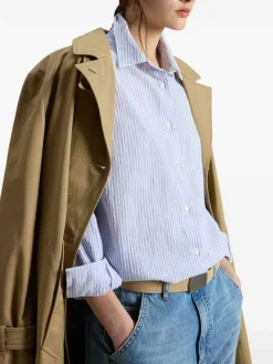 Camicia di cotone Seersucker