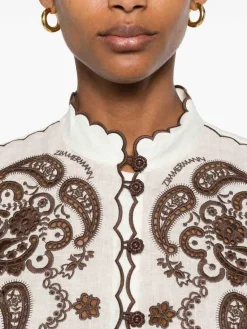 Camicia di lino ricamata ascensione