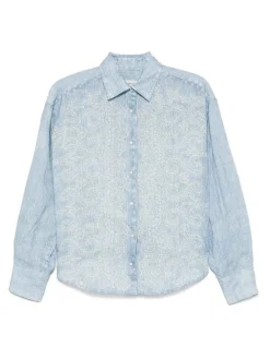 Camicia di lino stampata