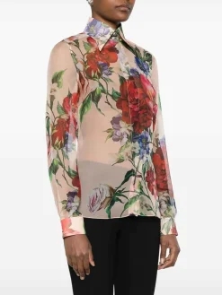 Camicia di seta a maniche lunghe