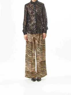 Camicia di tigre in pizzo
