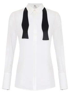 Camicia georgette a cravatta