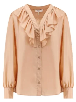 Camicia In Seta Con Rouches