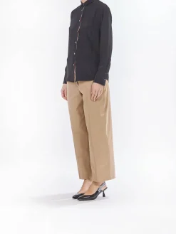 Camicia Misto Seta Con Abbottonatura Swirl
