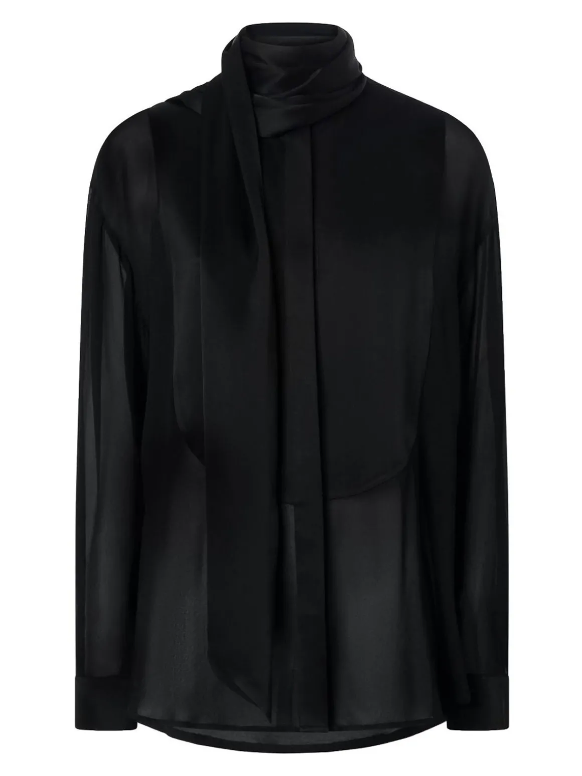 Camicia nera con maniche lunghe