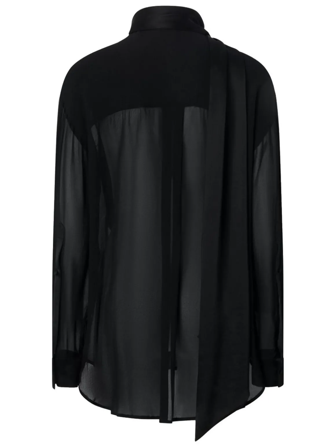 Camicia nera con maniche lunghe