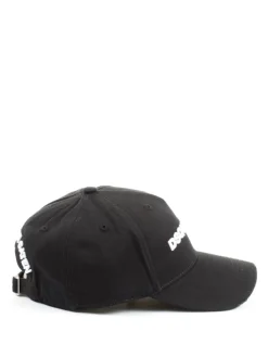 Cappellino nero con ricamo logo