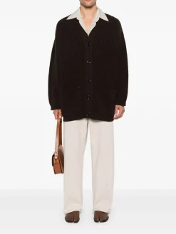 Cappotto cardigan in feltro