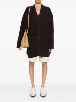 Cappotto cardigan in feltro