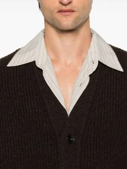 Cappotto cardigan in feltro