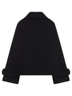 Cappotto corto di lana di grandi dimensioni