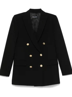 Cappotto doppiopetto con bottoni dorati