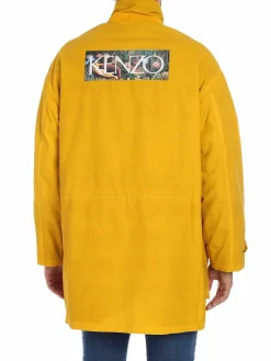 Cappotto giallo in tessuto