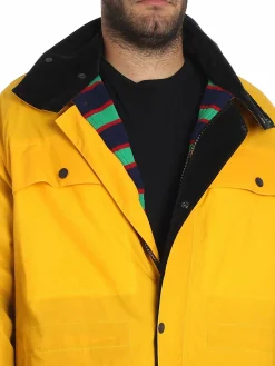 Cappotto giallo in tessuto