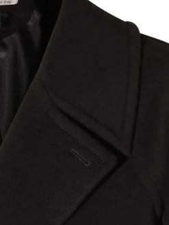 Cappotto in misto lana nera