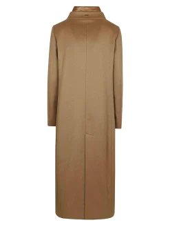 Cappotto lungo con bavaglino imbottito