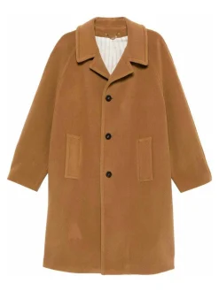 Cappotto lungo monopetto in lana
