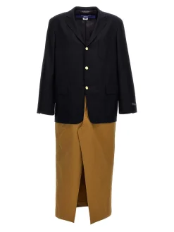 Cappotto Monopetto Bimateriale