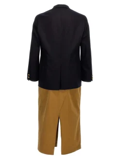 Cappotto Monopetto Bimateriale