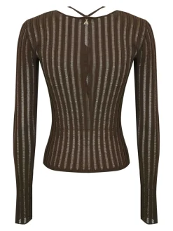 Cardigan a costine in maglia