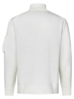 Cardigan bianco aurnetto mercerizzato