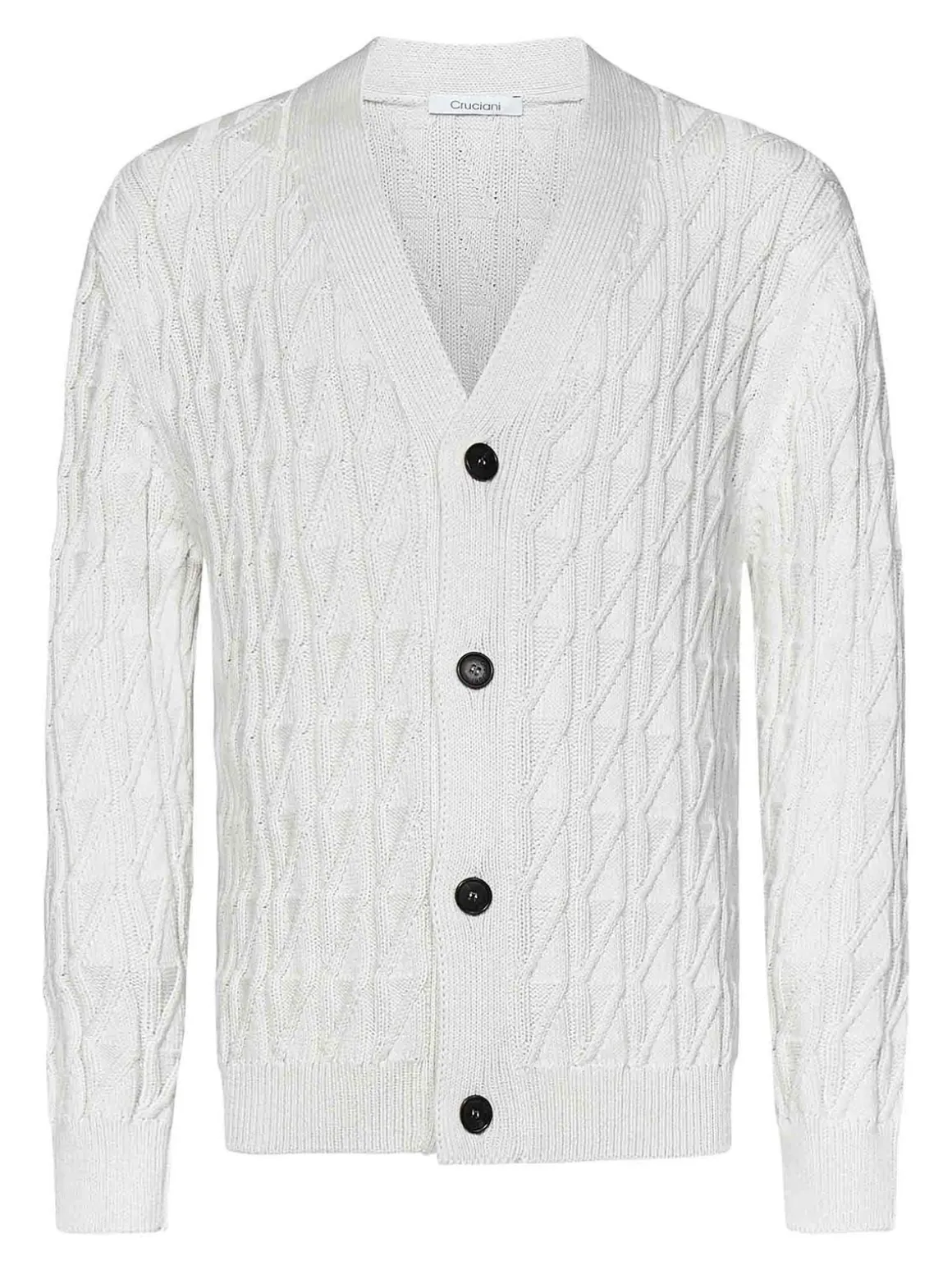 Cardigan bianco in cotone