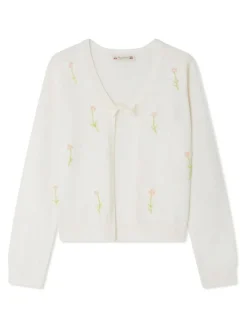 Cardigan di cotone bianco