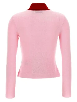 Cardigan di lana merino rosa