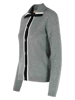 Cardigan di lana vergine grigio