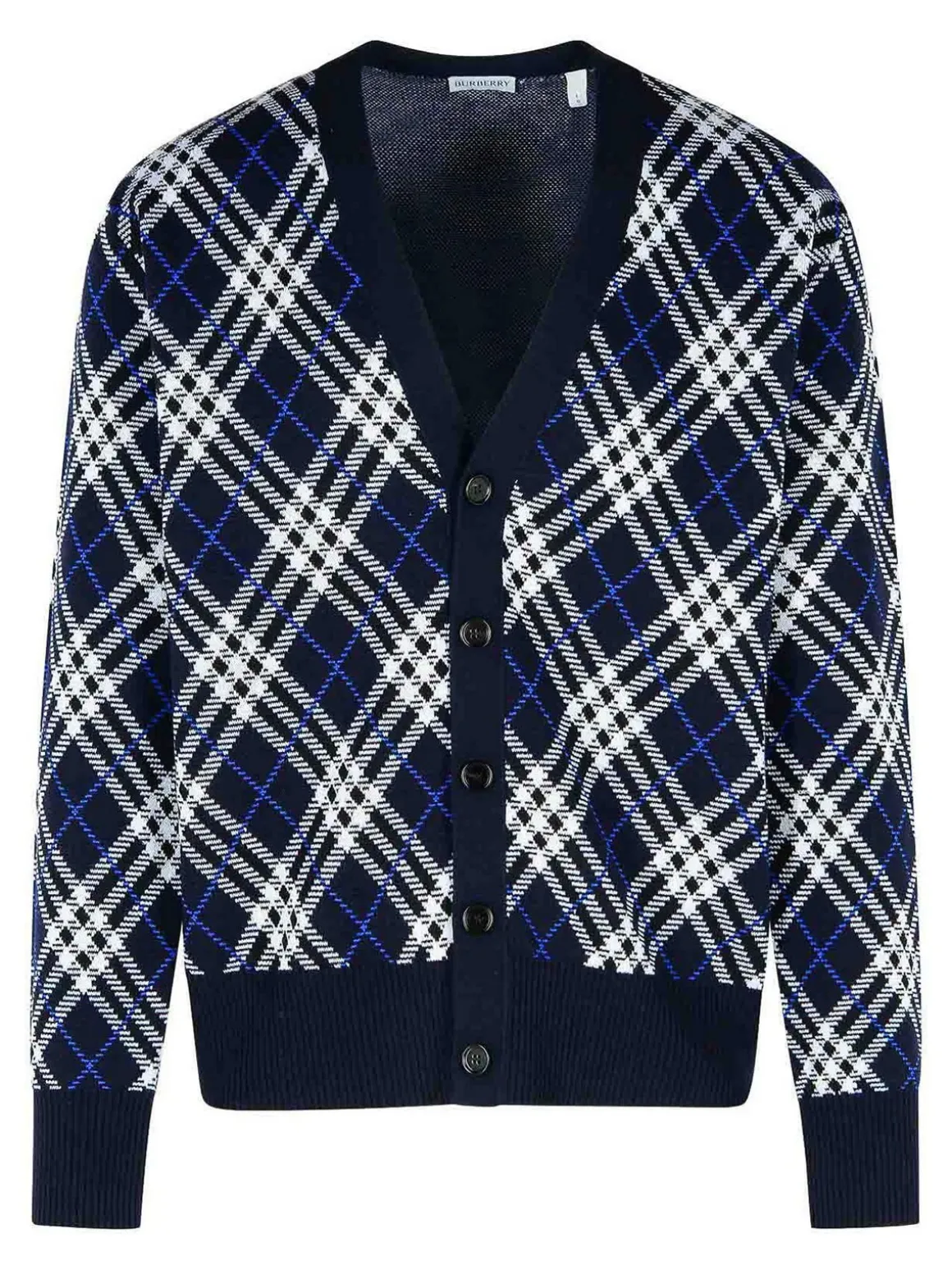 Cardigan George Blue Wool
