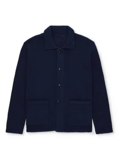 Cardigan in maglia blu navy