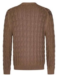 Cardigan in maglia marrone