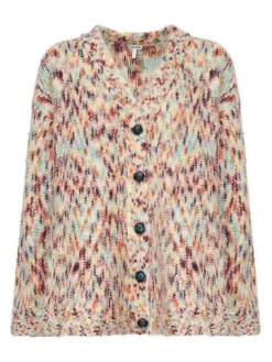 Cardigan mohair e lana di miscela