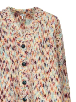 Cardigan mohair e lana di miscela