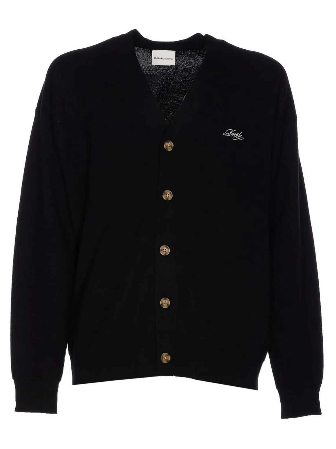 Cardigan nero con pulsanti chiusura