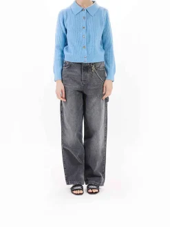 Cardigan per fascino a maglia via cavo