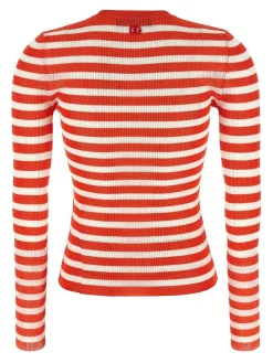 Cardigan viscoso a strisce