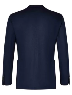 Cashmere blu a petto singolo