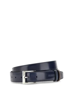 Cintura Blu In Pelle Uomo