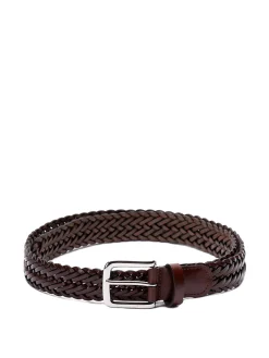 Cintura casual in pelle intrecciata stretta