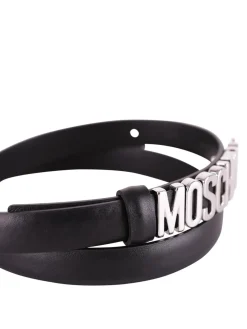 Cintura con maxi logo in metallo