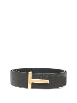 Cintura in pelle con logo