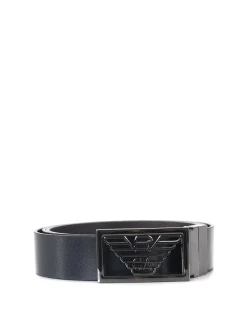 Cintura in pelle con logo