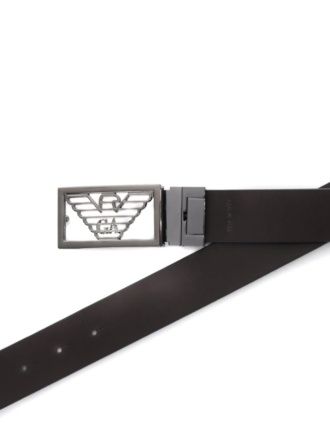 Cintura in pelle con logo